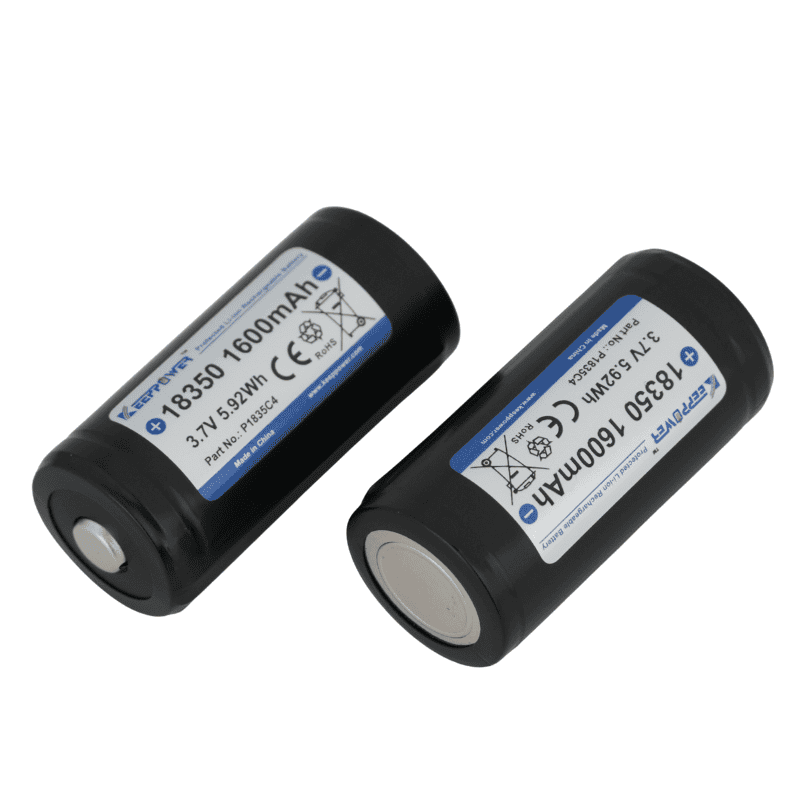 キープパワー 18350 1600mAh 保護リチウムイオンバッテリー P1835C4